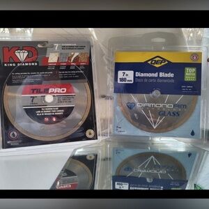 King Diamond & QEP 7” Diamond Rim Glass, Porcelain, Ceramic Cutting Blades